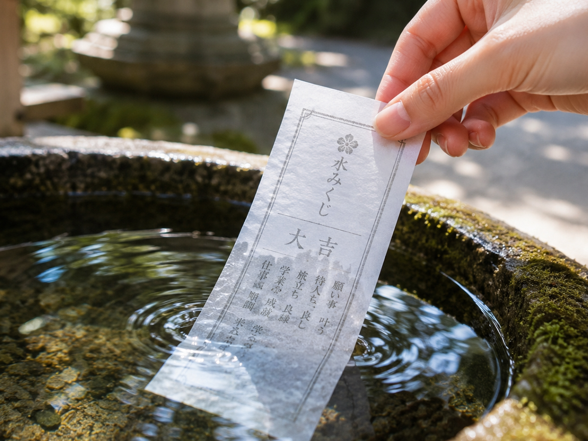 Omikuji fortunes paper